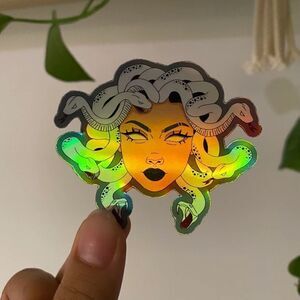 3/$20 Vinyl Medusa Holographic Sticker | Medusa | Holographic |